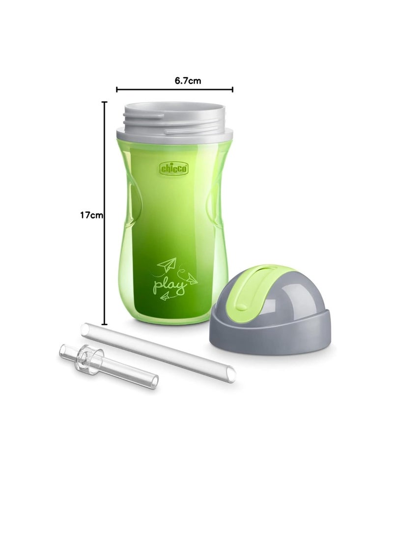Chicco Sport Sipper Straw Cup for Kids, 266ml | Insulated bottle with Flexible Straw| Light weight | Green | 14 months to 2 years - Image 4